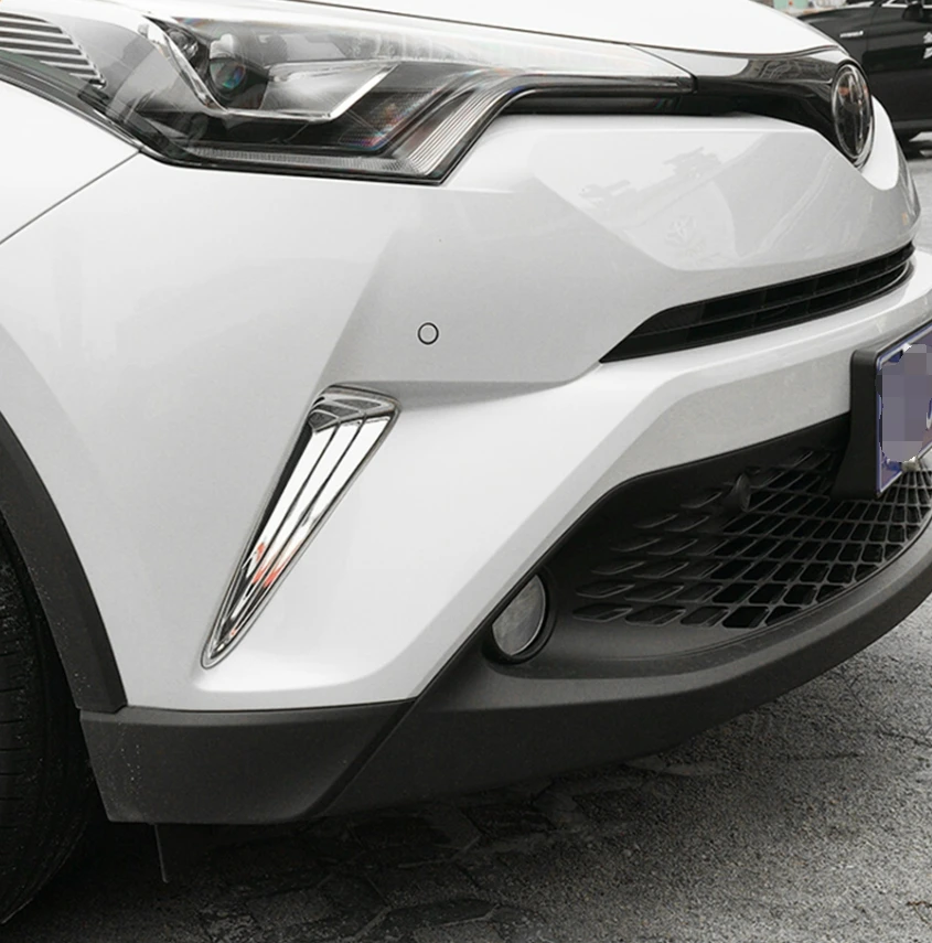 For Toyota CHR C-HR 2017-2020 Front Rear Foglight Lamp Sticker Cover Fog Lights Lamps Eyelid Eyebrow Strip Cover Trim
