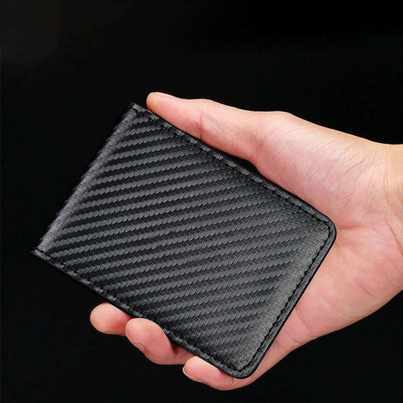 Car Carbon Fiber Driver Holder License ID Card Bag For Land Rover Range Rover Defender Evoque Discovery Vogue Velar Freelander