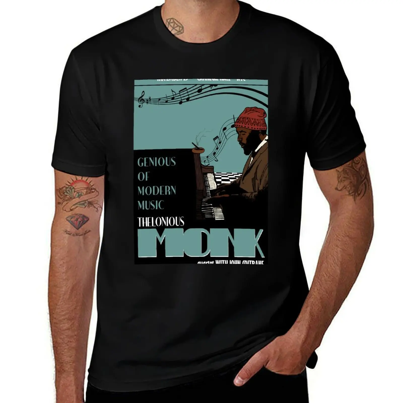 

Thelonious Monk Original Jazz Art T-Shirt t shirts for man cotton soft t shirt man cotton T-Shirt