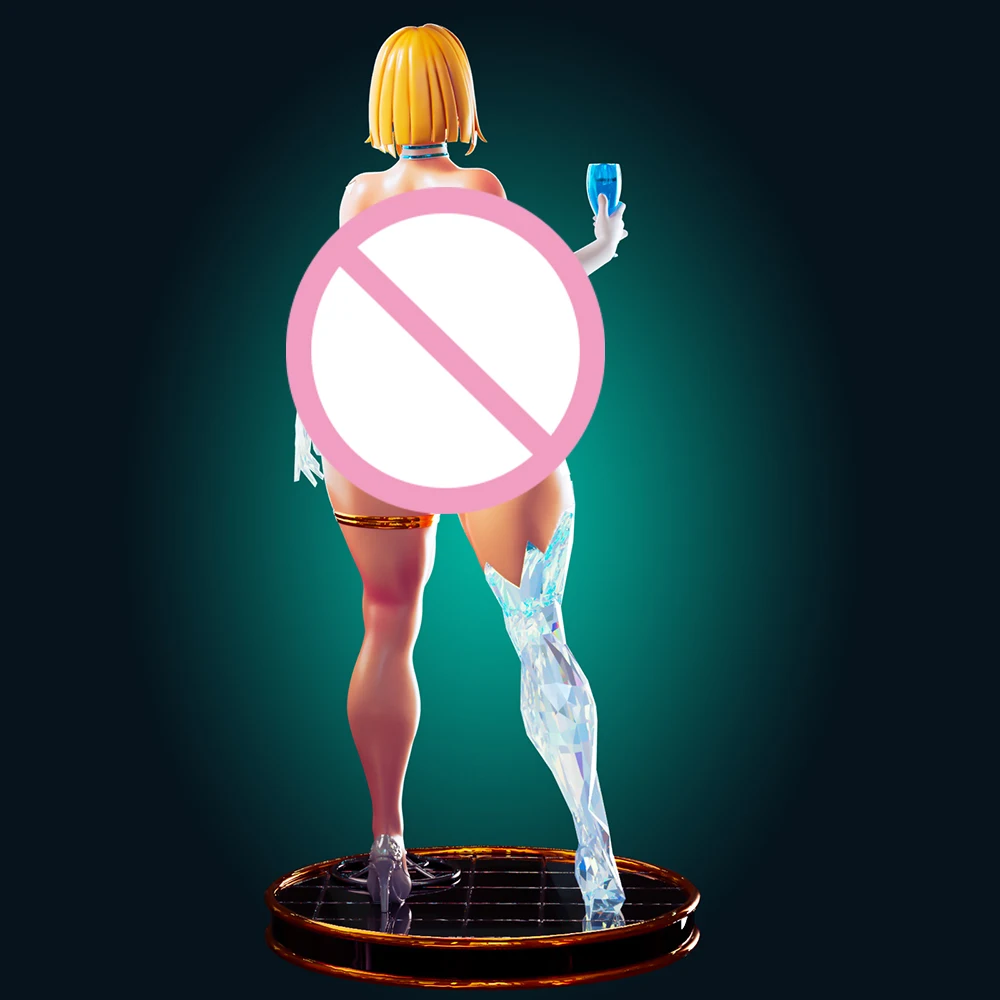 1:24 FUTA Officer Rhu Frost Lady NSFW 3d Print Набор игрушек из смолы Gk Неокрашенная фигурка Diy Несобранная статуя Фигурки Модель игрушки