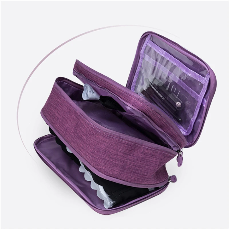 Ladies Underwear Travel Bag Suitcase Organizer Cosmetic Bag Luggage Organizer For Lingerie Makeup Organizer Bags Oxford Cloth