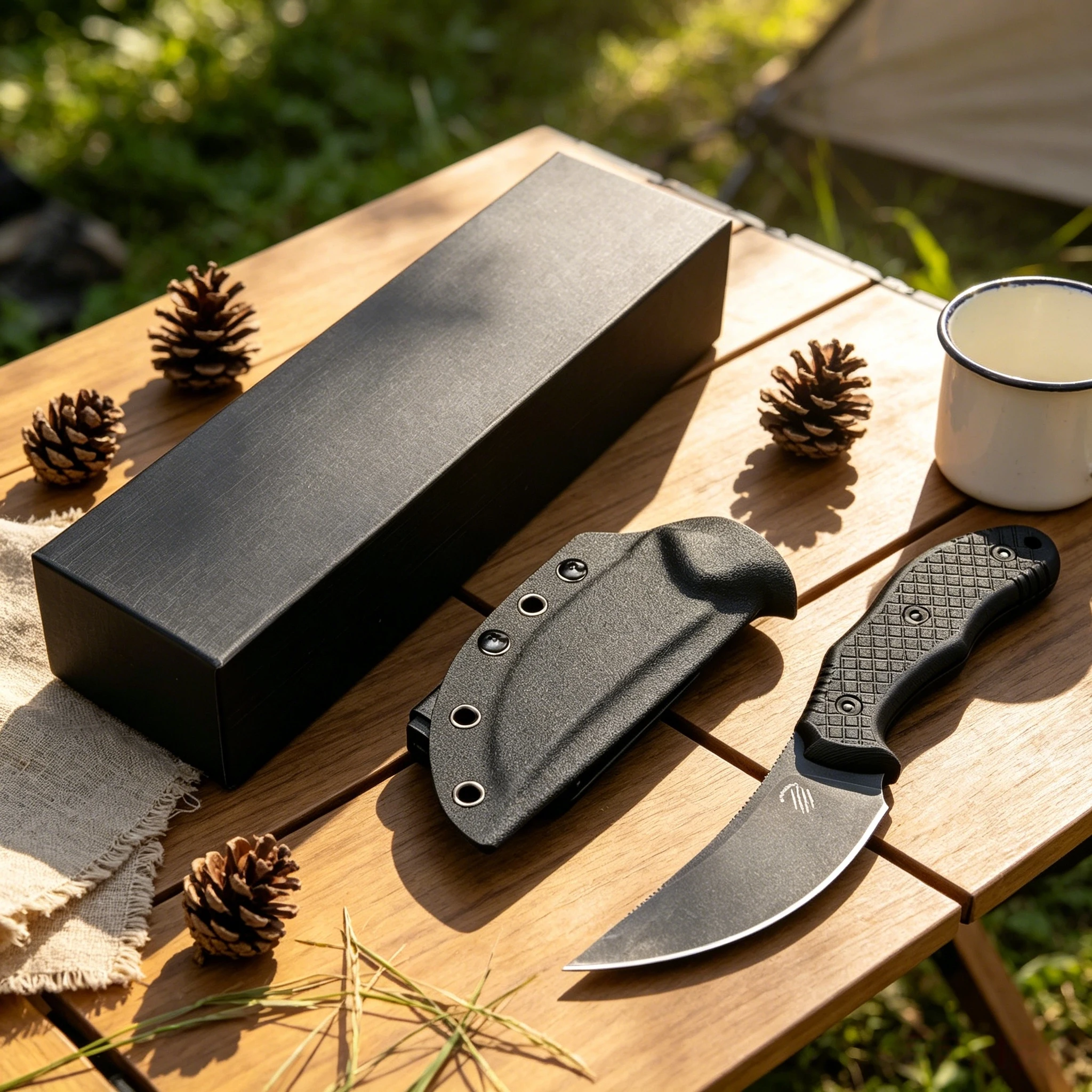 Bastinelli knives - Miniature fixed-blade knives, made of M390 steel, equipped with protective sheaths, hiking expedition knives