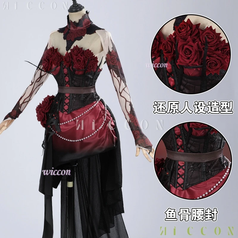 2025 Concerto d'identità Regina sanguinante Cosplay Mary Costume Abito gotico Parrucca di pelle di Halloween Donna Halloween Fancy Masquerade Ba