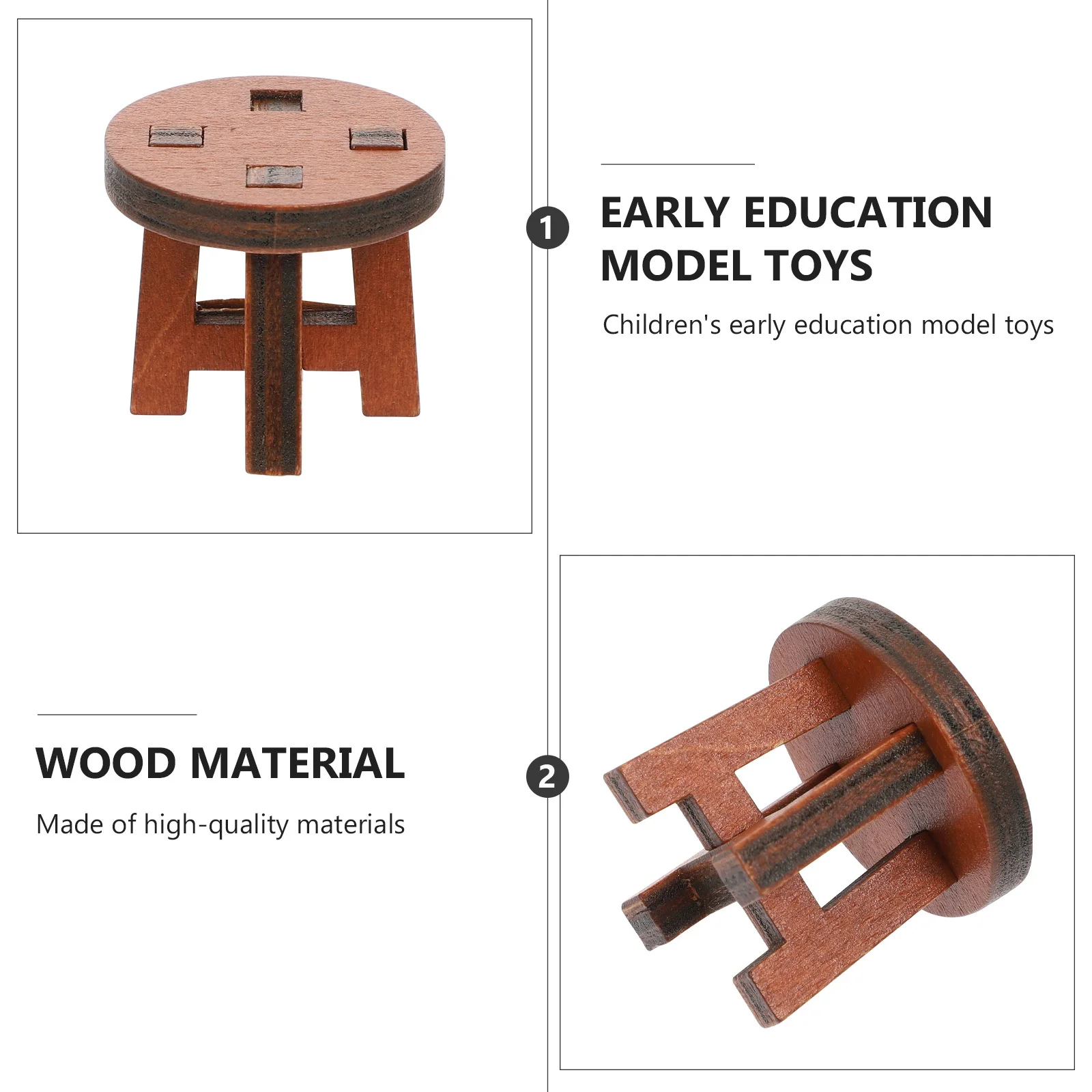 Sedie in miniatura da 2 pezzi per mobili per case delle bambole Artware creativi Puntelli per foto Artigianato