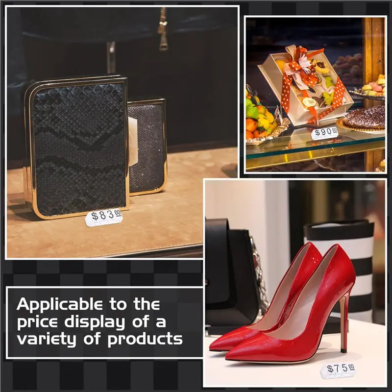 ALIM-100 Sets Price Display Cube Number Letter Price Tag Cube Blocks Adjustable Dollar Display Stand Small Counter Kit