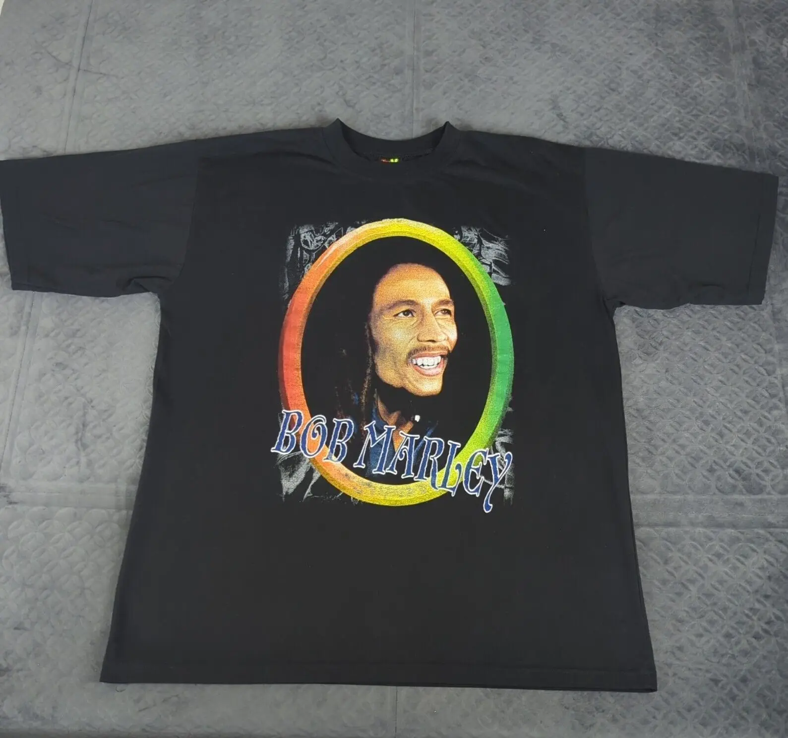 Bob Marley T Shirt Two Adult Xl  Black Men Cotton Music Jamaica