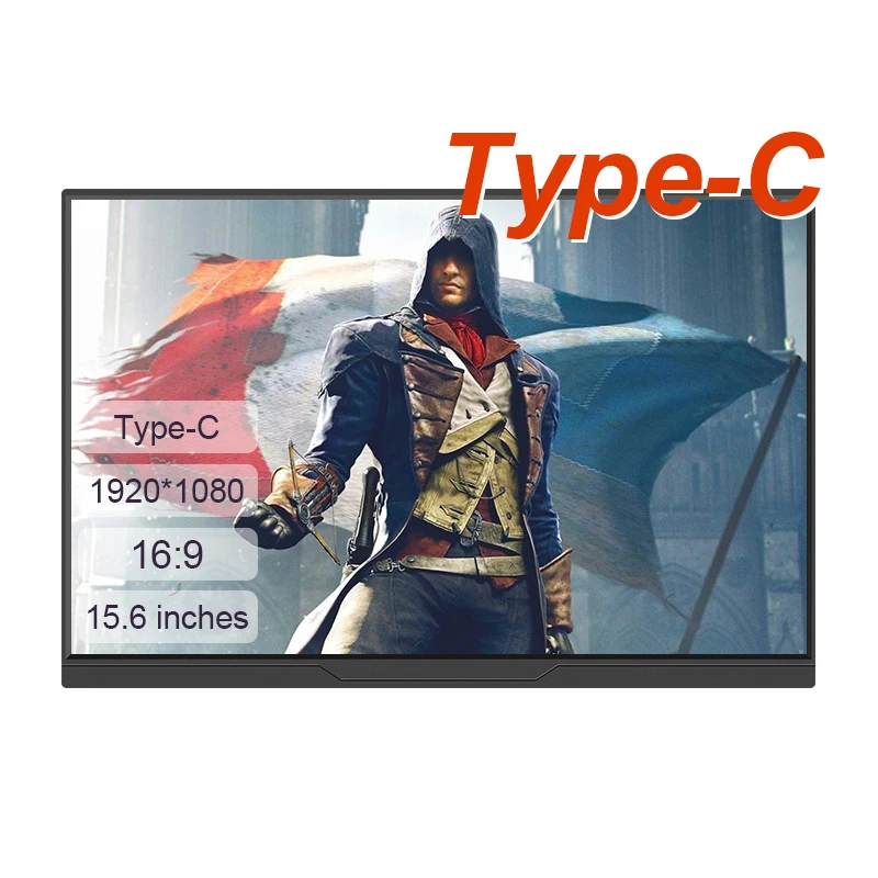 LANLIPU 14/15.6/16inch  Portable Monitor 1920*1200 Gaming Laptop Display with Type C Mini HDMI For PS/Steam/Deck/Switch/PC/Mac