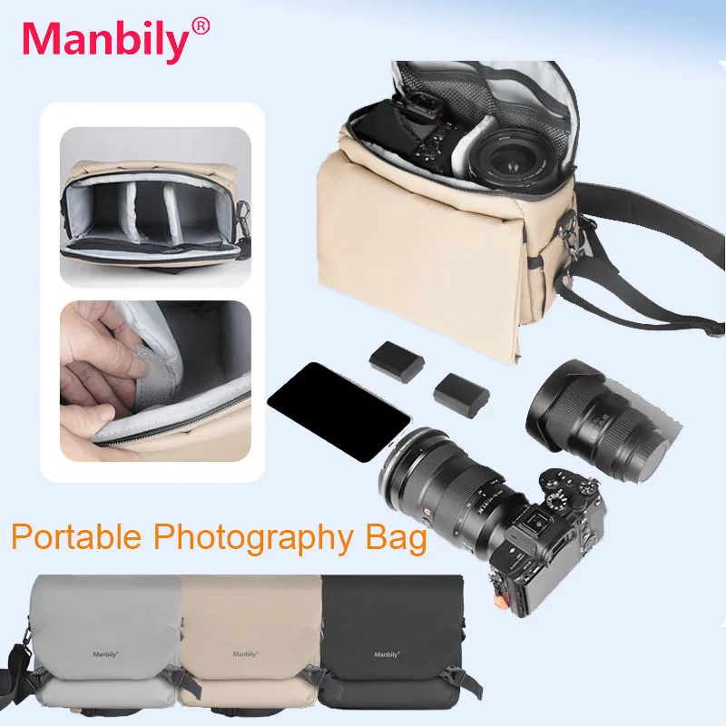 

Manbily Portable Photography Camera Backpack Waterproof Storage Bags Shoulder Sling Bag for Canon Fujifilm Sony