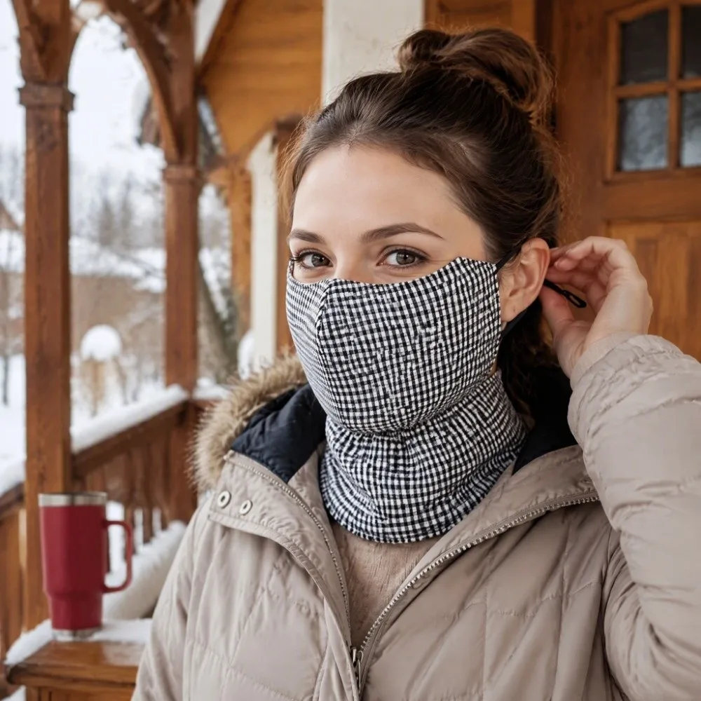 Motorcycle Warm-up Mask Cotton Riding Face Mask Thickened Protection Thermal Mask Increase Dust-proof Winter Mask Autumn, Winter