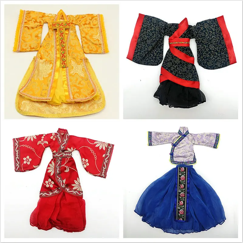 

Handmade Bjd Doll Clothes Chinese HanFu Girl Dress BABI CLOTHES For Dolls 30cm Barbie Kurhn 1/6 Jointed Doll Accessories Toys