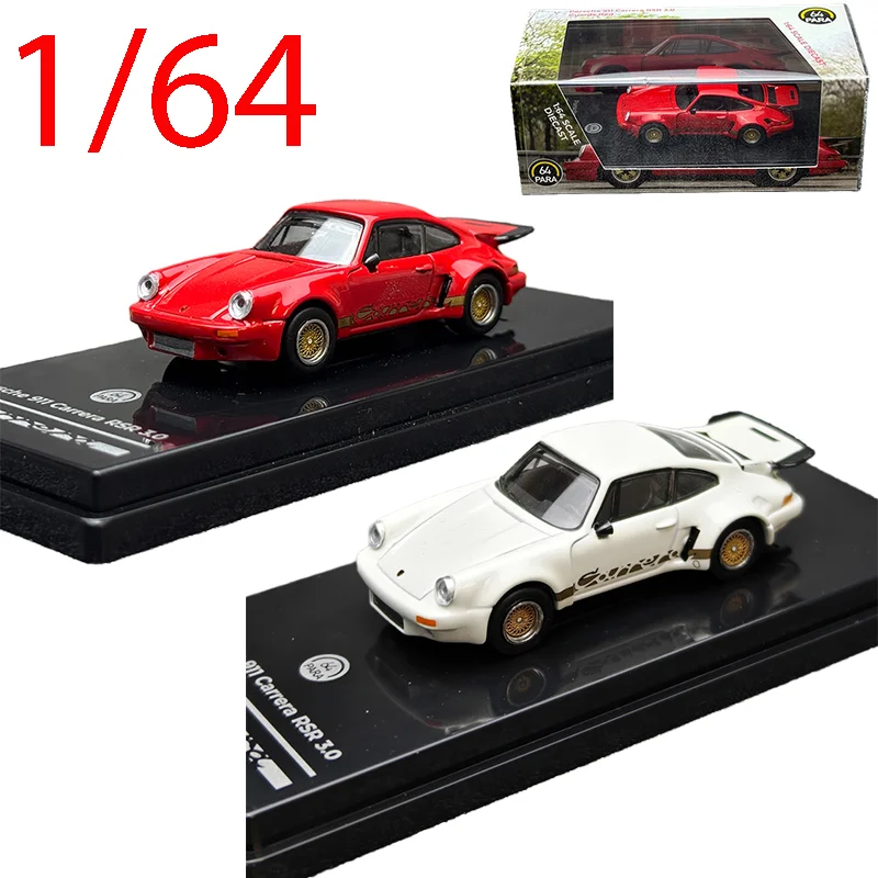 

Модель автомобиля PARA Diecast 1/64 Porsche 911 Carrera RSR 3.0, литая под давлением, из сплава, игрушечная модель Porsche 911 для мальчиков, в оригинальной упаковке