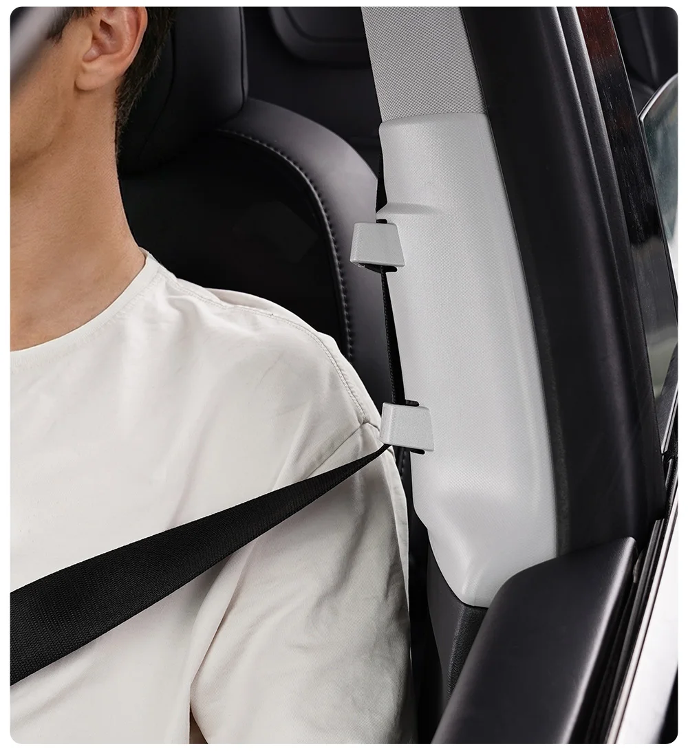 YZ Für maßgeschneiderte Tesla Model 3 2024-2026 Highland Autosicherheitsgurte 2-Stufen-Verstellclip Schulterpolster Anti-Erstickungs-Zubehör – Detail 16