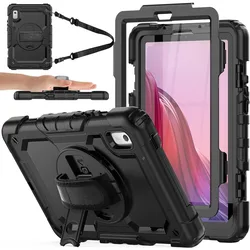 Case For Lenovo Tab M10 Plus 10.3 K10 Xiaoxin Pad 10.6 2024 M11 M10 3rd TB328FU Shockproof Cover+Screen Protector+Shoulder Strap