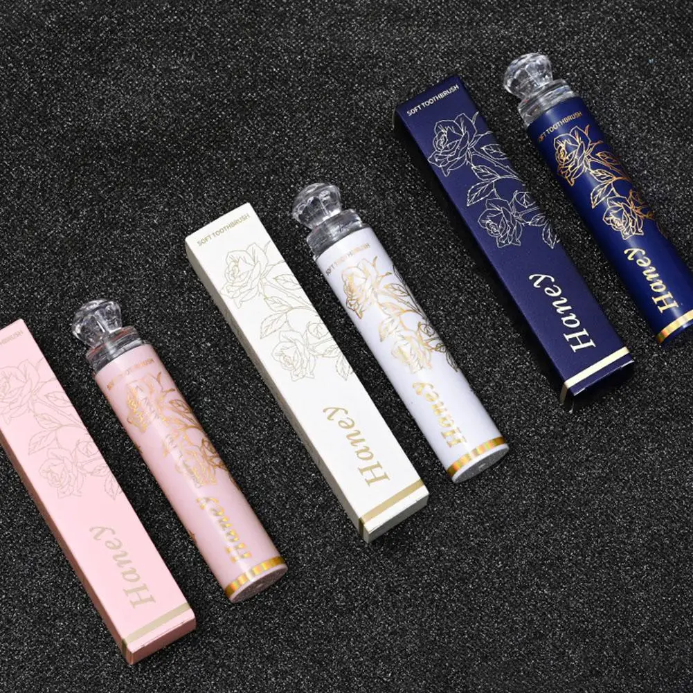 Lipstick Style Soft Hair Folding Toothbrush Portable Travel Toothbrush Gift Box Ultra Soft Oral Care Gift