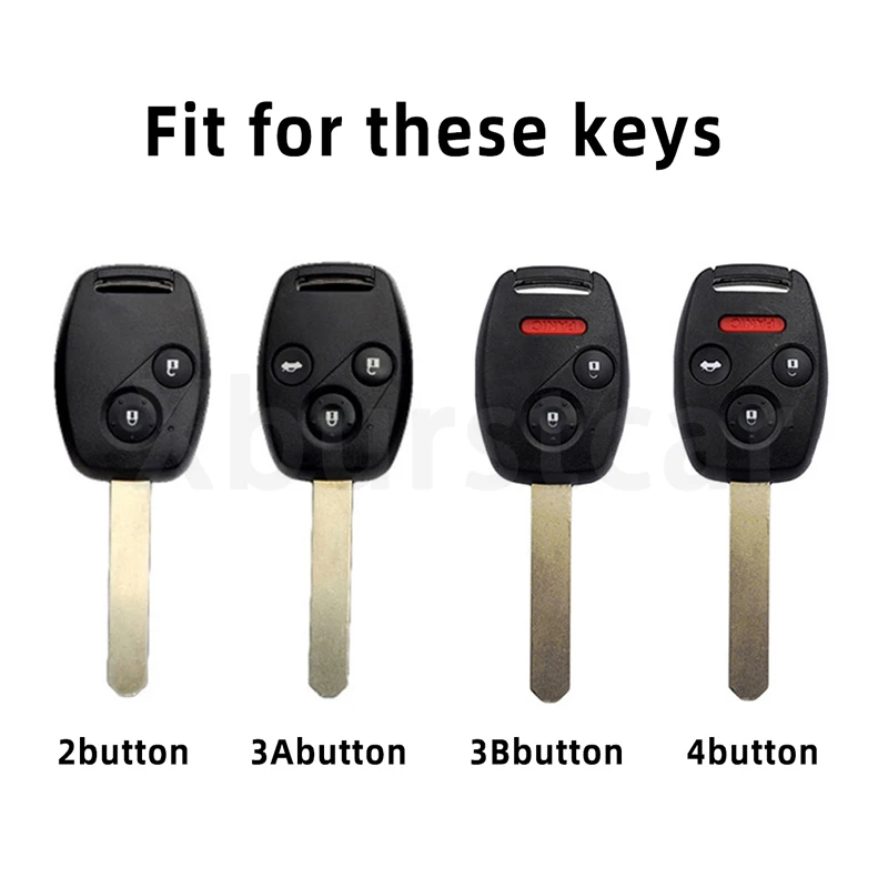 2 3 4 Buttons Car Key Case Cover for Honda Civic Accord VII Crv Frv Insight Shuttle Stream Jazz Shell Fob Keyless Accessories