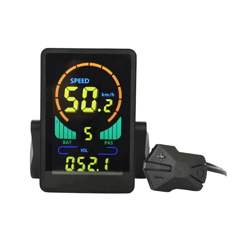 Pantalla LCD M7C para bicicleta eléctrica, medidor a Color de 24V-60V, Panel LCD con USB UART para piezas de bicicleta eléctrica de montaña (5 pines)