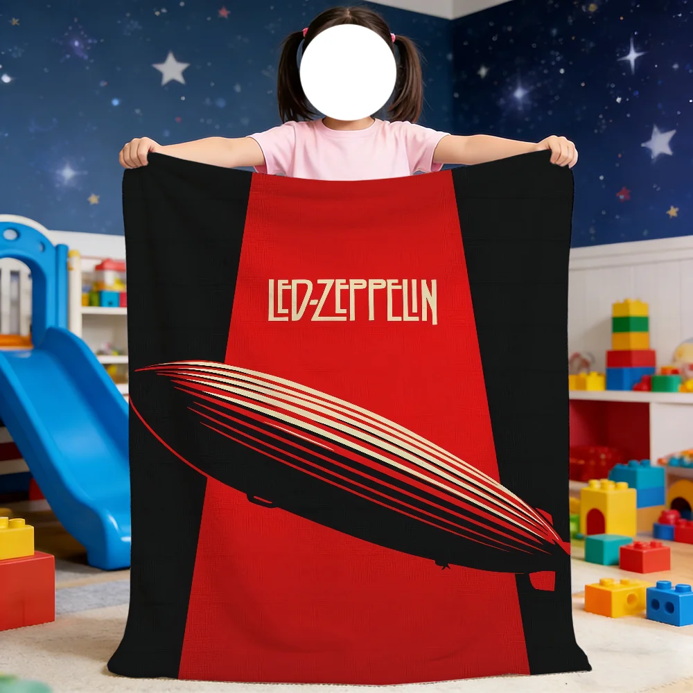 

L-Led Blanket For Soft Throw Blanket for Z-ZeppelinS Picnic Bed Sofa Home Band Bedroom Cozy Warm Comfortable