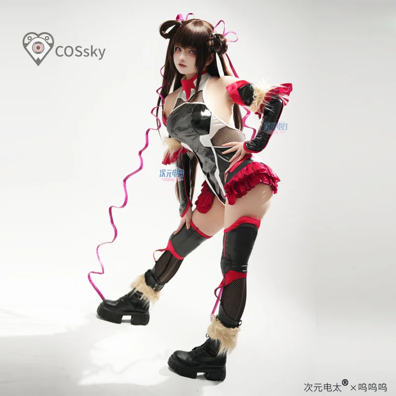 

Mizuki Shiranui Game Action Taimanin Cosplay Costume Women's sexy leather jumpsuit props wig Halloween Christmas new uniform
