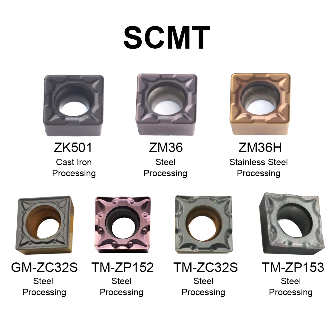 MZG 10 pièces SCMT09T304 SCMT09T308 SCMT120404 SCMT120408 insert en carbure CNC outil de tournage de tour coupe-métal lame SCMT