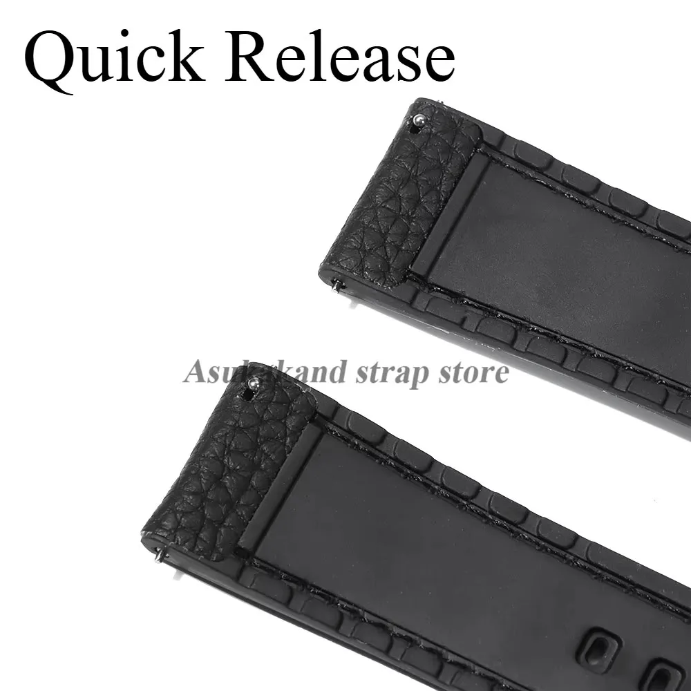 Быстросъемный силиконовый кожаный ремешок для часов 18 мм 20 мм 22 мм для Huawei Watch GT5 GT4 GT3 GT2 Smart Watch Band для Seiko Sport Band