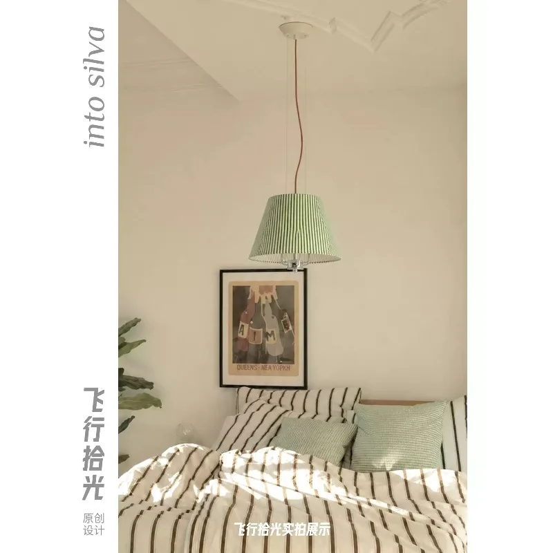 Universe Grocery Store/Premium French Bedroom Chandelier Master Bedroom Atmosphere Chandelier Simple Fabric Chandelier