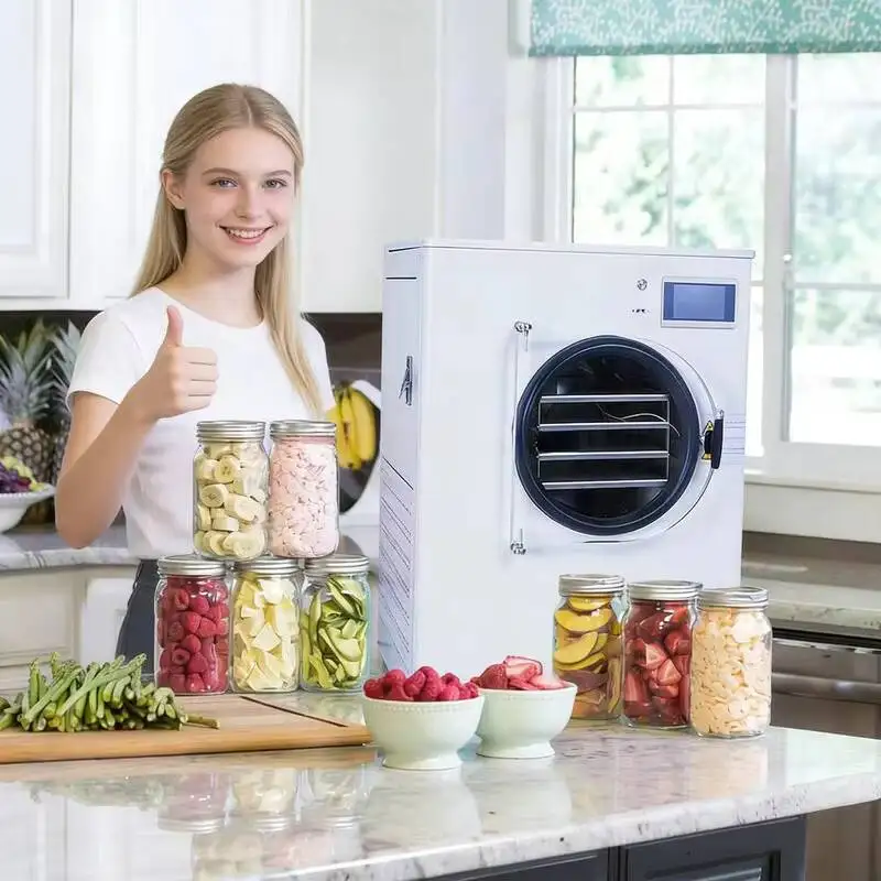 

Household Freeze Dryer Vertical Intelligent Quick Freezer Suitable For Bread Pastries Pet Food Cold Brew Coffee