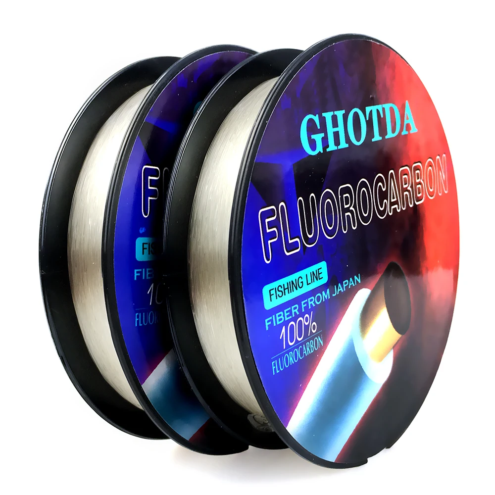 Ghotda 100% Fluorocarbon Fishing Line Sinking Monofilament  Invisible Fishing Line 100M Carbon Fiber Leader Fishing Line