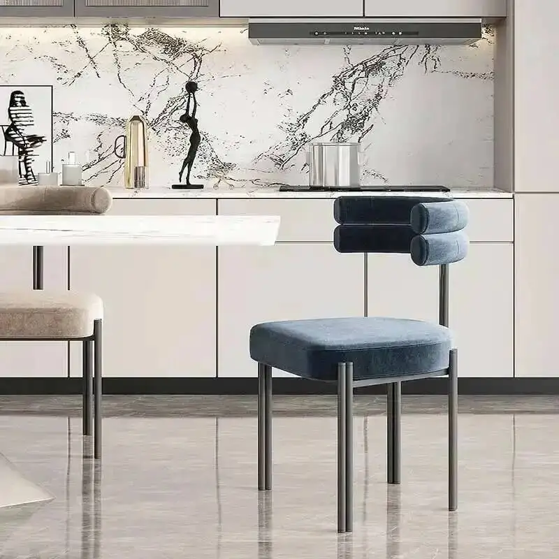 Designer Dining Chair,Italian Minimalist Creative Half Arc Backrest Chair, Dressing Chair,coffee Shop Casual Negotiation Chair