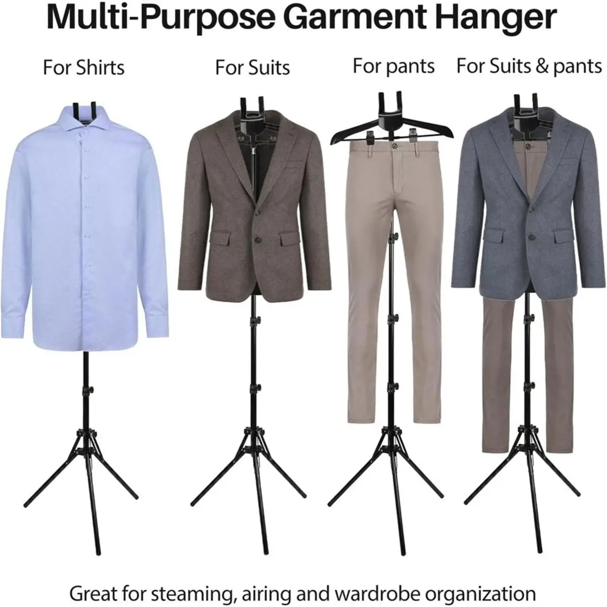 Steamer Rack Stand for Clothes Garment with Steamer Gloves,Steamer Hanger Stand with Garment Steamer Ironing Gloves