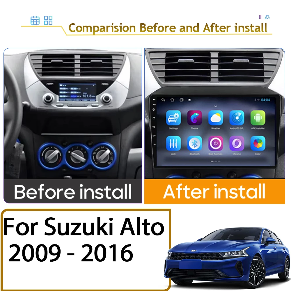 Car Raido For Suzuki Alto 2009 2010 2011 2012 2013 2014 2015 2016 Multimedia Video Player GPS Navigation 2Din Autoraido Carplay
