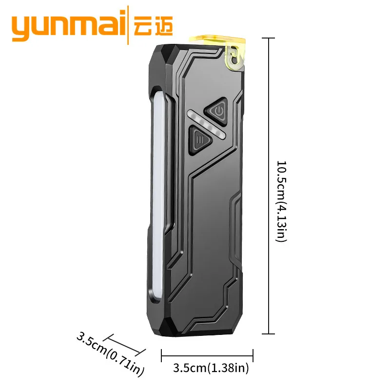 2025 Newest RGB Color Changing Multifunctional EDC Bright Flashlight USB Charging with Magnet Pen Clip Bright Light Atmosphere