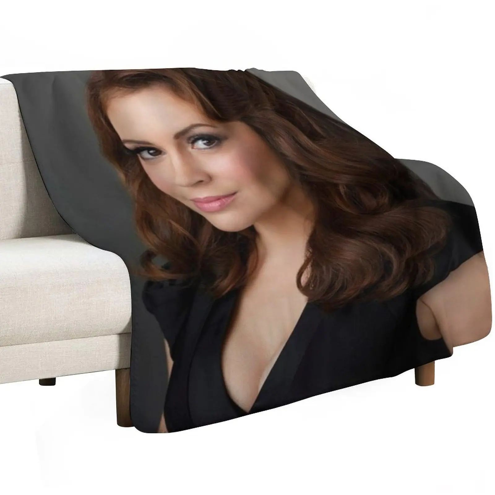 

Alyssa Milano - Poster Throw Blanket Soft Plush Plaid Kid'S Bed linens warm for winter Blankets