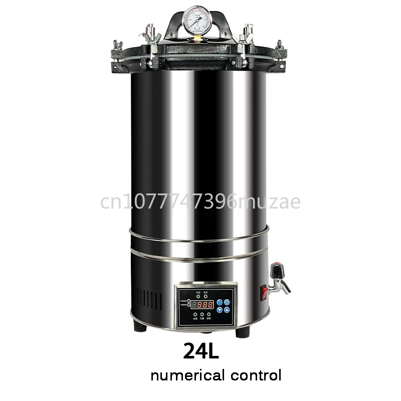 

Stainless Steel Automatic Steam Sterilizer Autoclave Pot Laboratory Medical Vertical Sterilization Pot 12L/18L/25L