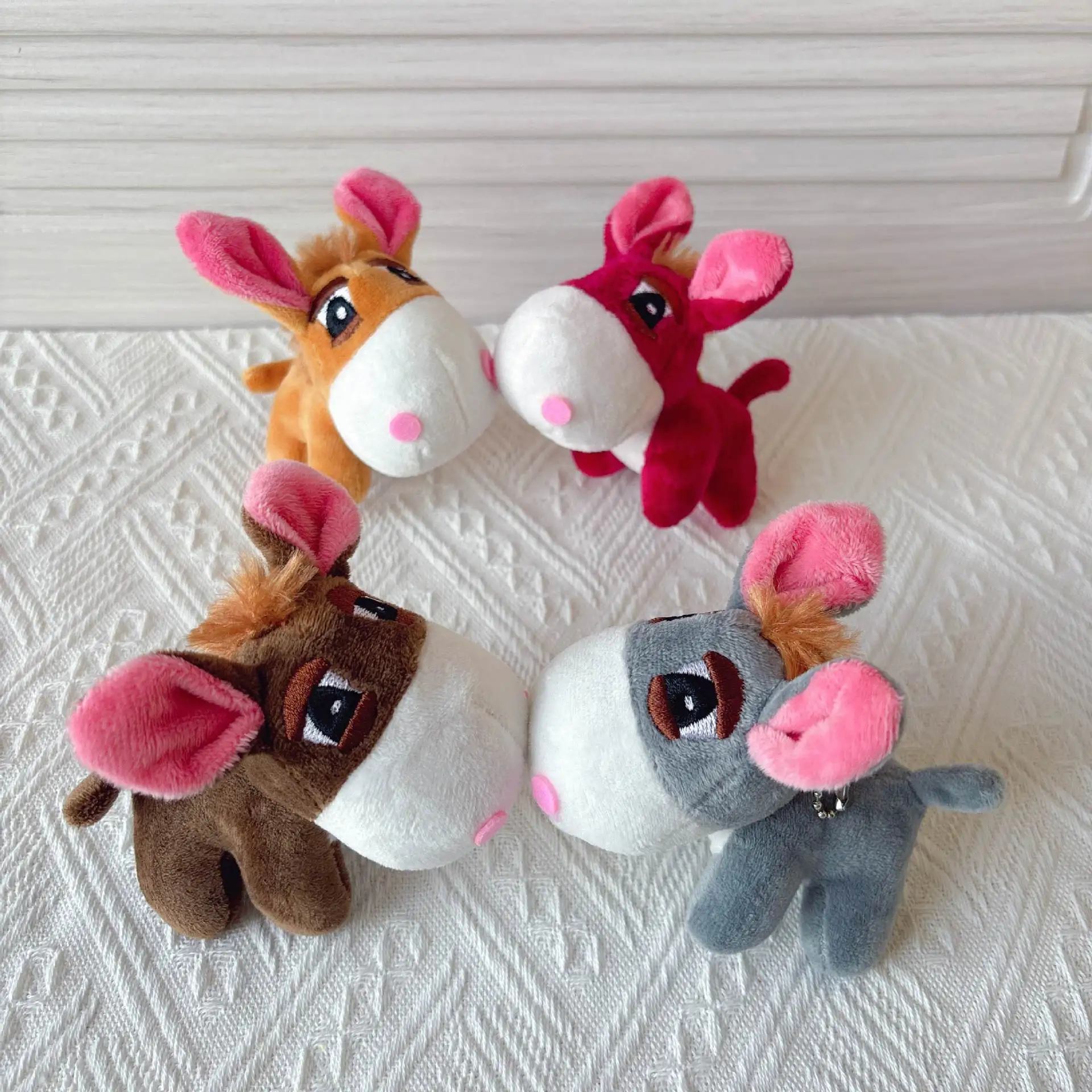 

Donkey Plush Toy Cute Creative Stuffed Animal Donkey Keychain Cartoon Pendant Bag Charm For Girls Bag Decoration