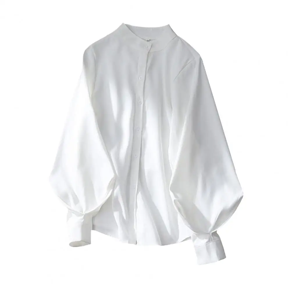 Camicetta casual Top Primavera Estate Scollo a V Manica lunga Bottoni Allentati OL Abbigliamento da lavoro Camicetta da lavoro Camicie 2025 Camicia da donna da ufficio
