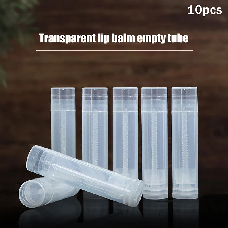 NEW 10Pcs 5g Empty Lip Gloss Tubes Lipstick Jars Balm Tube Cap Container Travel Makeup Tool Lip Balm Cosmetic Containers