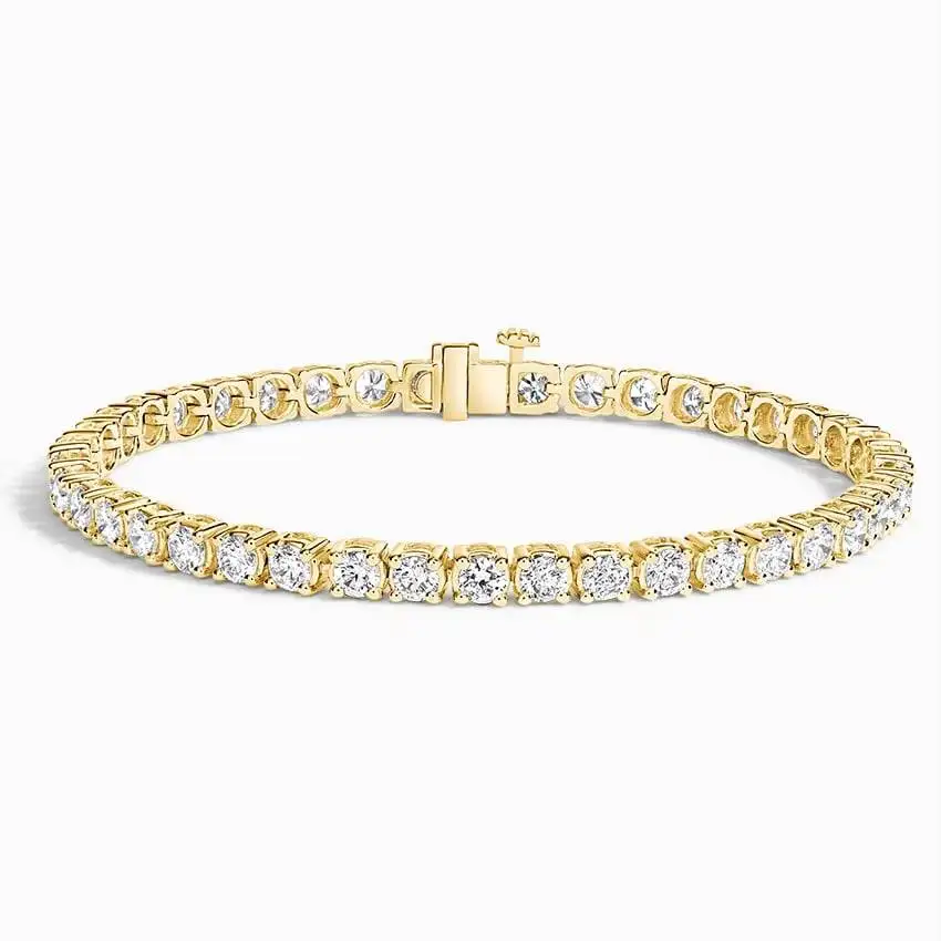 Fine Jewelry 14K 18K White Gold Tennis Bracelet With 2mm 3mm 4mm Lab Diamond Classic 4 Claw Setting Tennis Bracelets Gift