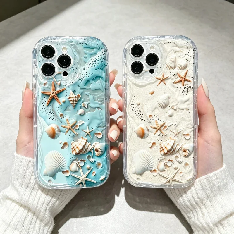 Marine Organism Shell Clear Phone Case For Samsung Galaxy S21 S20 Plus Ultra S23FE S24FE A52 M16 F06 A32 A31 Silicone Cover