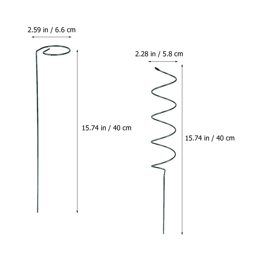 

1 set Single Stem Plant Support Metal Stake For Garden Indoor Outdoor Spiral Design Durable Flower Support Frame Potted Holder