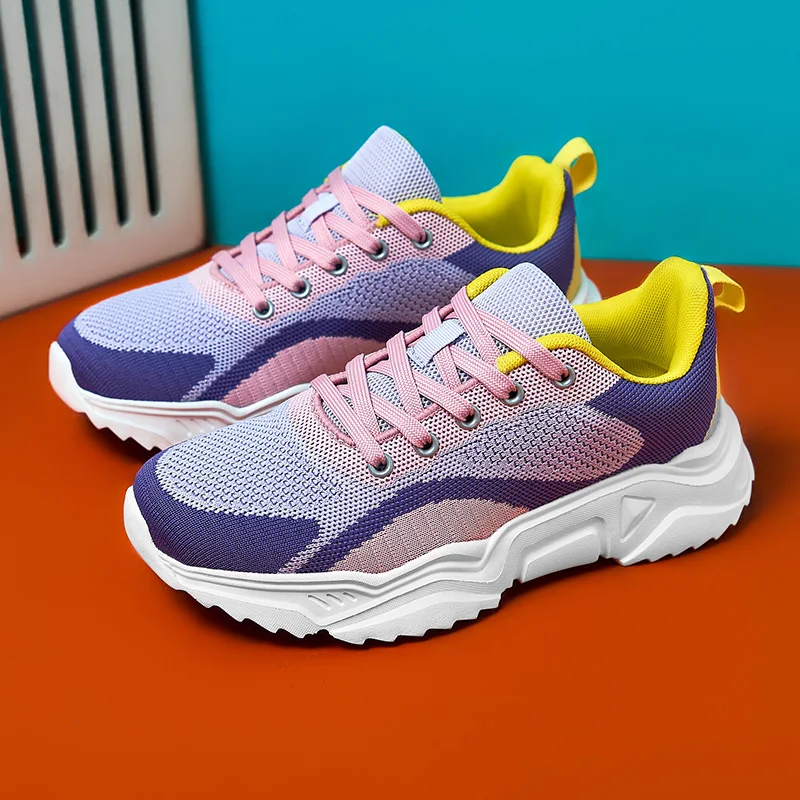 Women Marathon Jogging Shoes Purple Blue Girl Athletic Sport Running Training Shoes Breathable Summer Sport Shoes for Lady