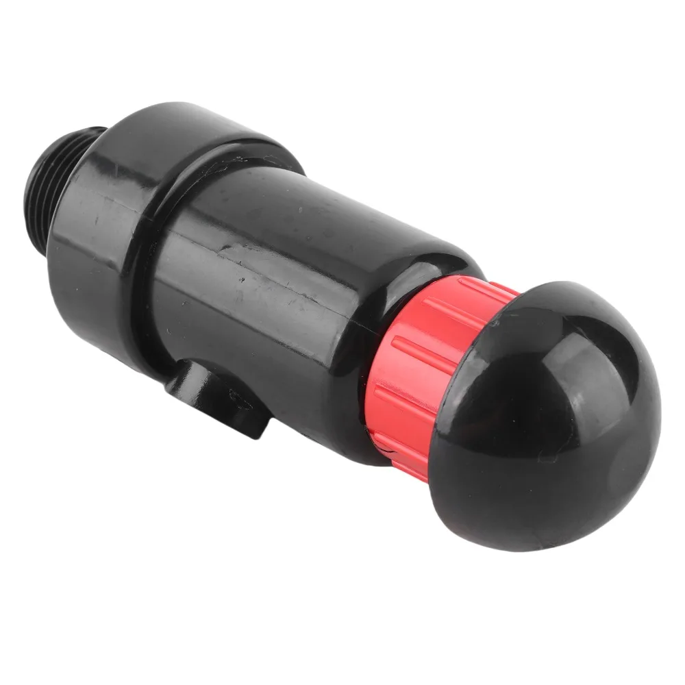 2Pcs DN20 G3/4 Male Thread Irrigation Exhaust Valve Black Lightweight Irrigation Vacuum Valve Plastic Automatic Intake Valve