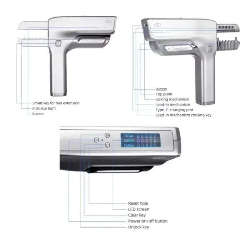 SPECIAL DISCOUNTS 6D 3rd Gen Electronic Smart Hair Extension Machine Seamless Invisible Quick Hair Extension Tools