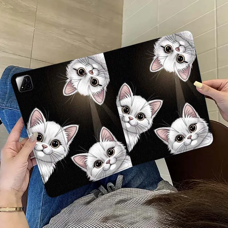 

Cute Cat Illustration For Xiaomi Redmi Mi Pad 5 6 6s 7 SE Pro Max Ultra 12.4 12.5 14 inch Tablet Case