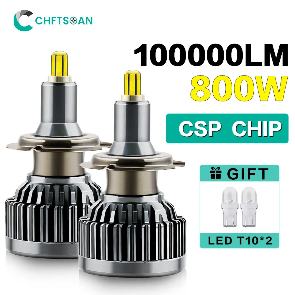 

Chftsoan 360° LED Car Headlight Bulb Super Bright 100000LM 800W Headlamp H1 H7 H11 9005 9006 9012 Car Fog Light 6000K 9-36V