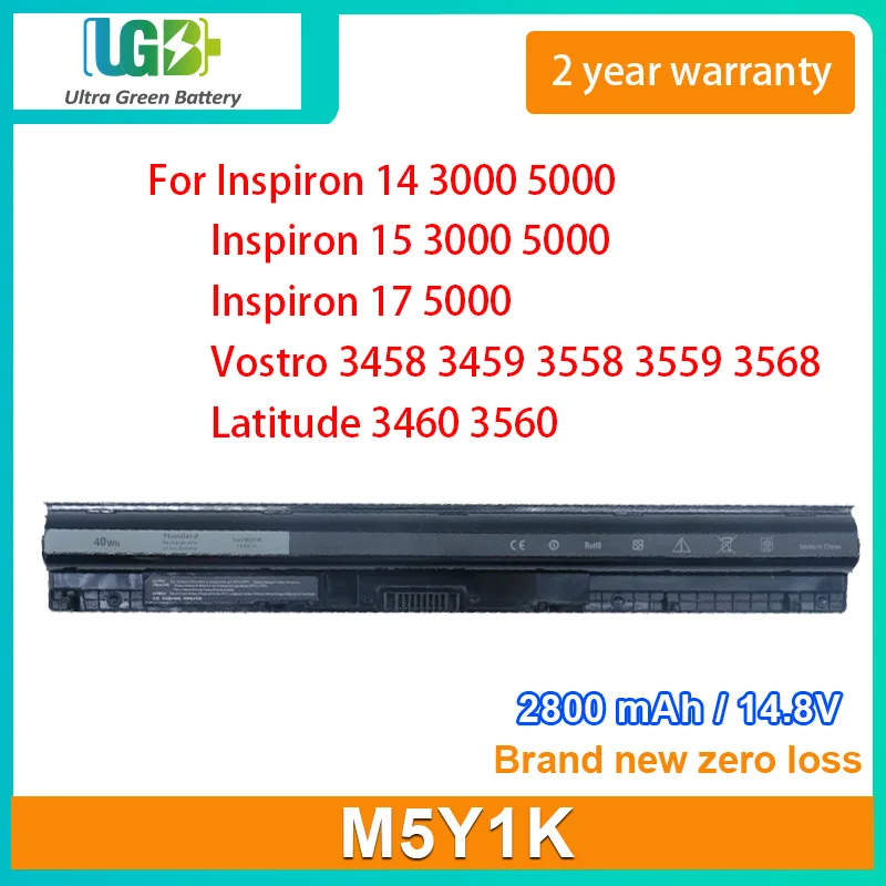 

UGB New M5Y1K Laptop Battery For Dell Inspiron 14-3451 3452 3458 3459 15-3551 3552 17-5755 Vostro 3458 3459 3558 K185W WKRJ2