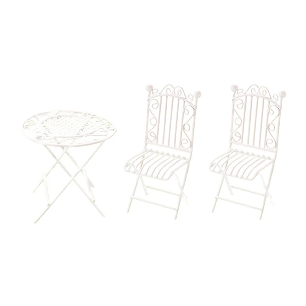 Simulation Table and Chair Home Decoration Chairs Mini House Accessories Small Ornaments