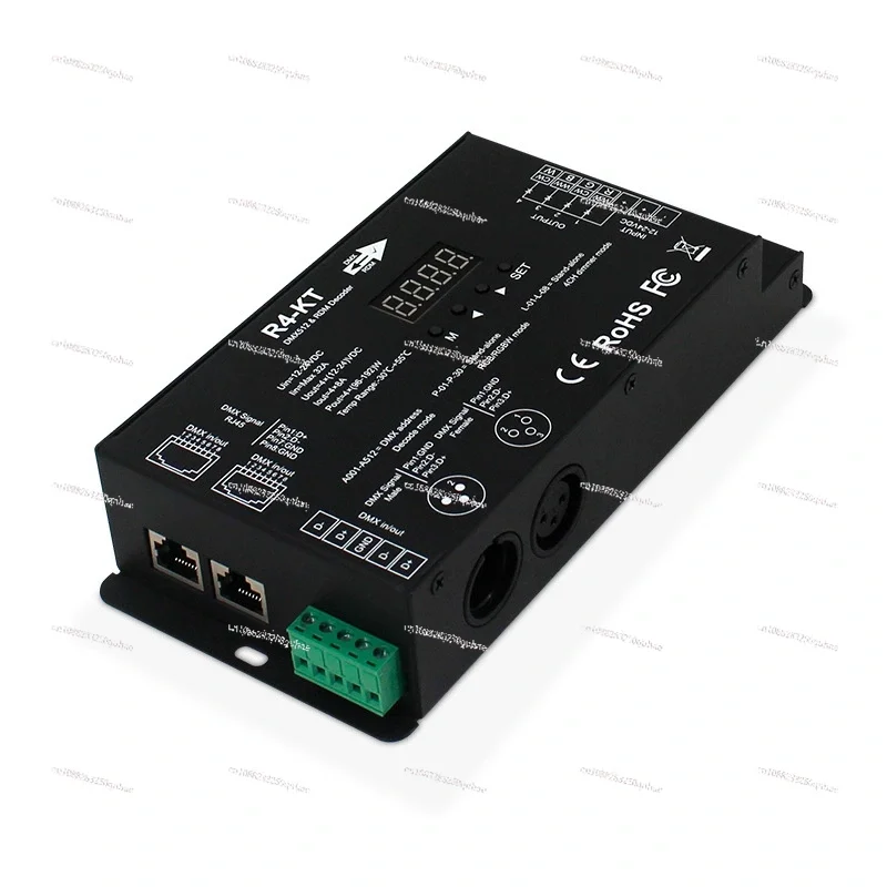 4CH RGB RGBW RDM DMX512 Decoder Led DMX To PWM Decoder Transfer DMX512/1990 Signal to PWM Signal With Display Support