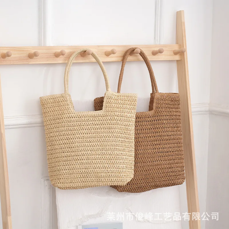 

Large Straw Bag Summer Woven Handbags and Purses Handmade Beach Bag Bohemian Shoulder Bags for Women 2023 Travel Shopper Tote