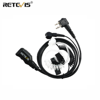 Retevis EAM005 Radio Earpieces 2Pin Transceiver Acoustic Tube Earphones Walkie Talkie Headset for Motorola DP1400/GP2000 HYT