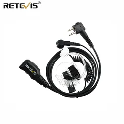 Retevis-Écouteurs Walperforated Talkie Médiateur set, Écouteurs à tube acoustique Transcsec, 2 broches, EAM005, Motorola Ug 1400, GP2000, HYT
